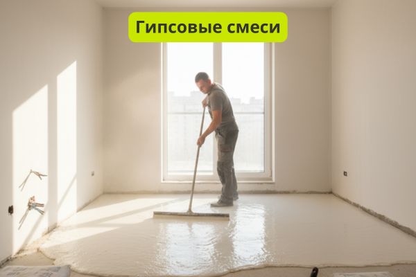 Гипсовые смеси для стяжки фото